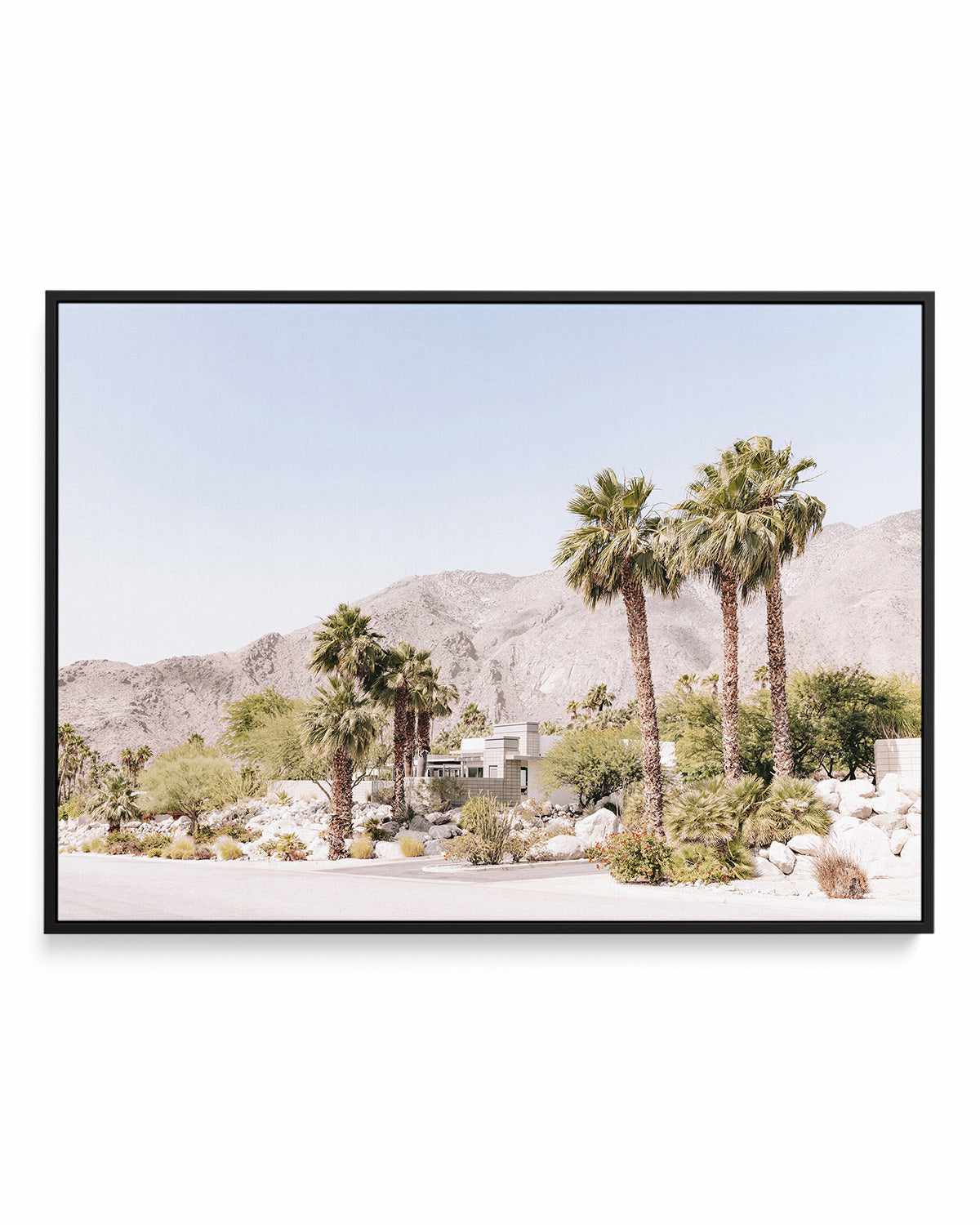 Mountain Views, Palm Springs | Framed Canvas Art Print
