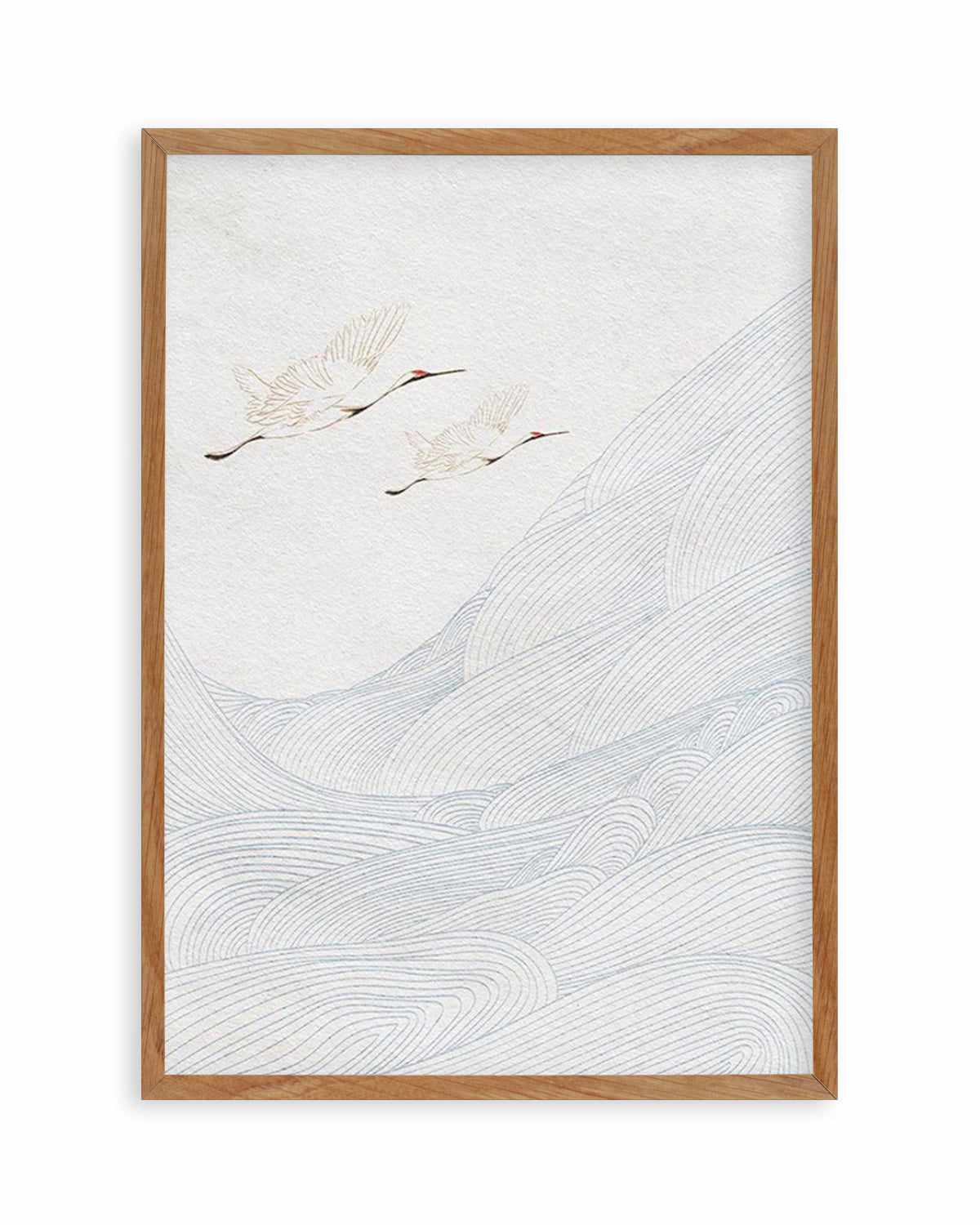 Vintage Crane I Art Print