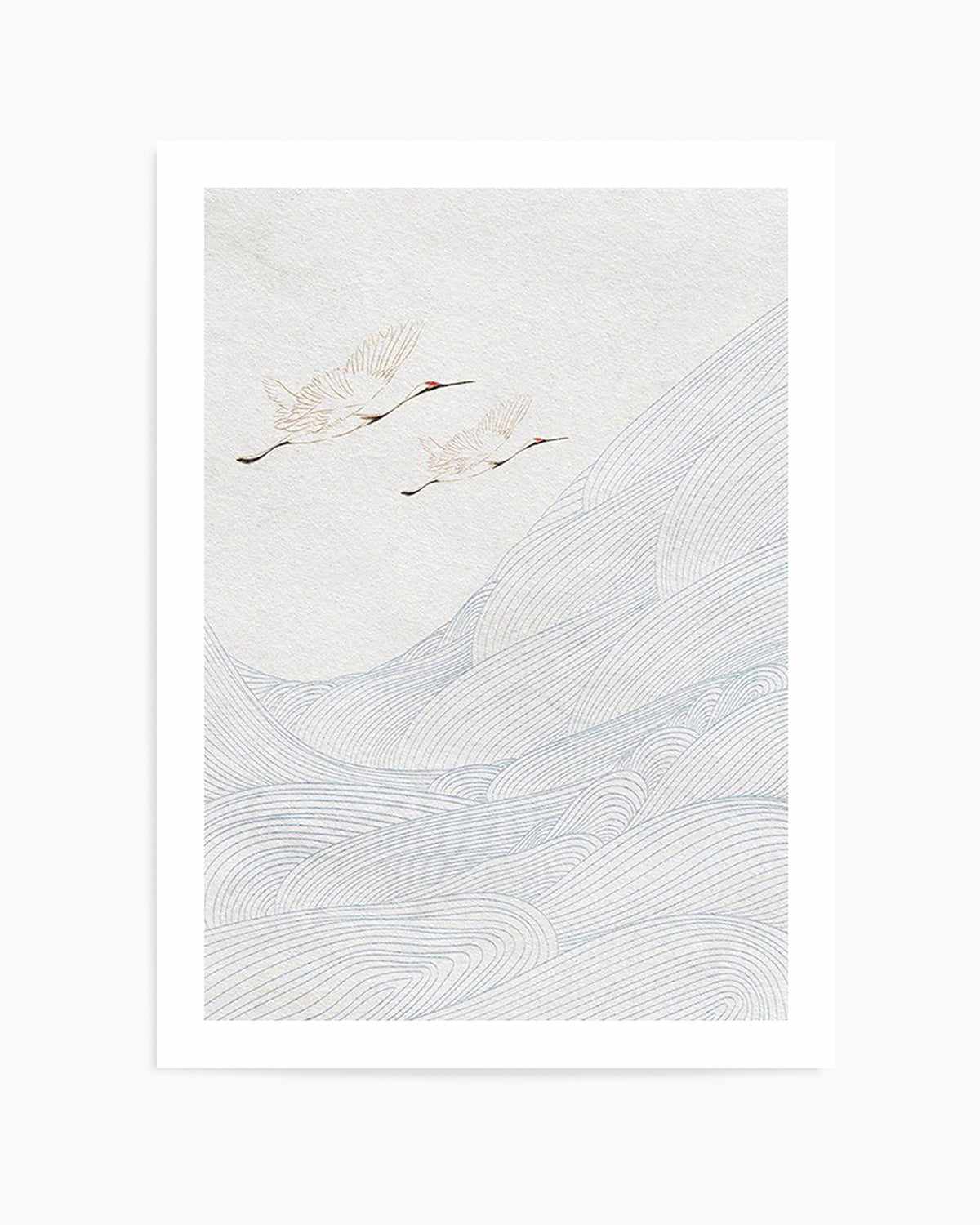 Vintage Crane I Art Print