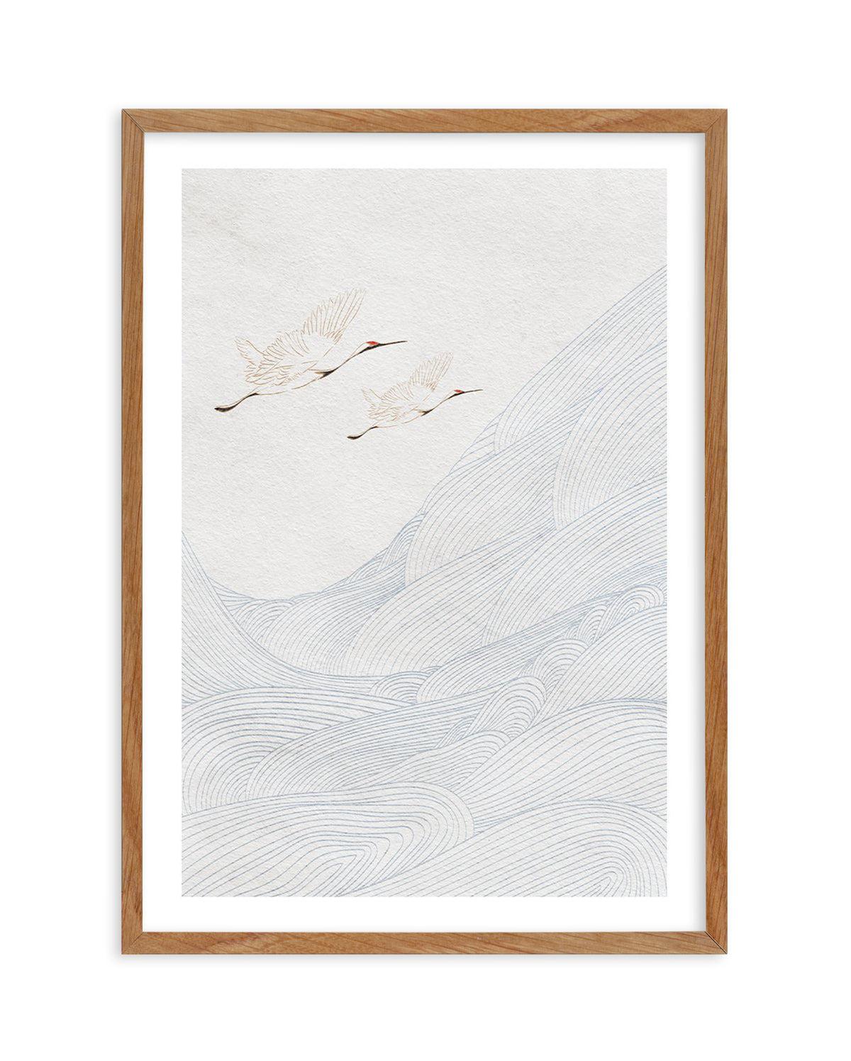 Vintage Crane I Art Print
