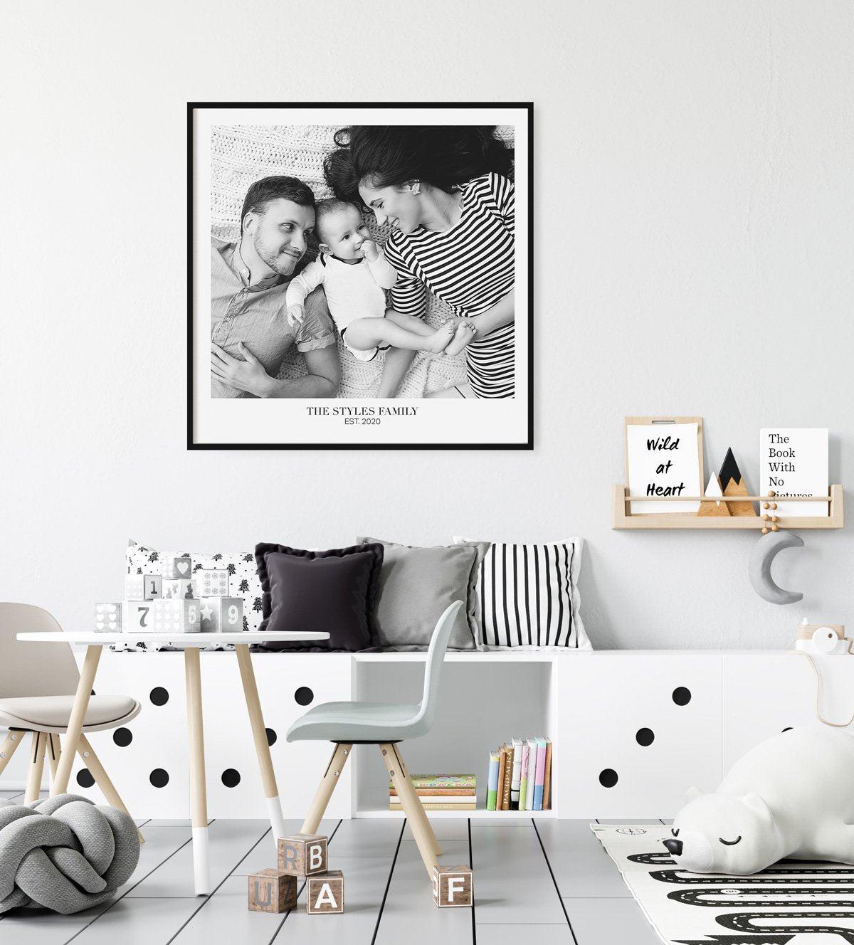 Family Est. Memory in Square Art Print