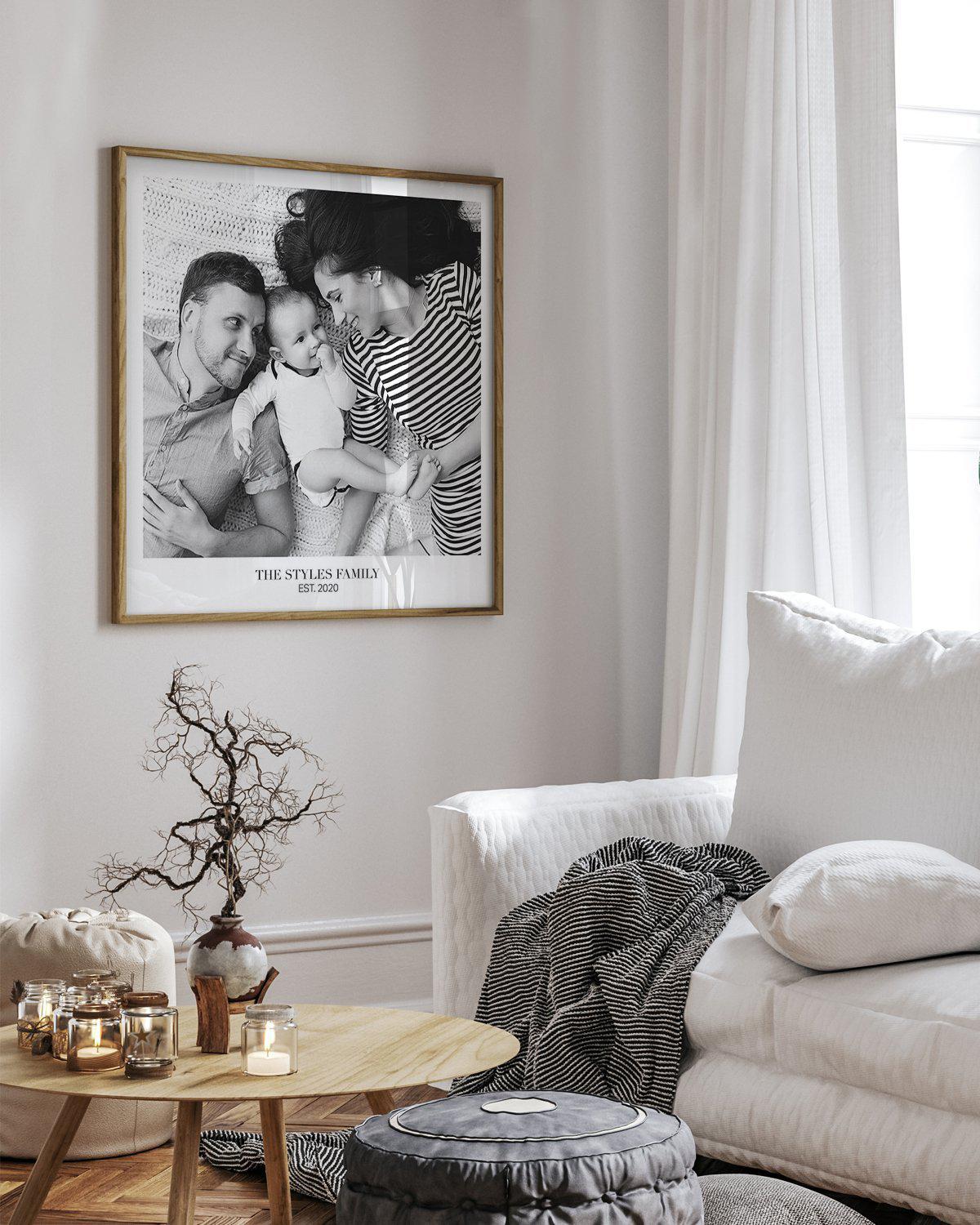 Family Est. Memory in Square Art Print
