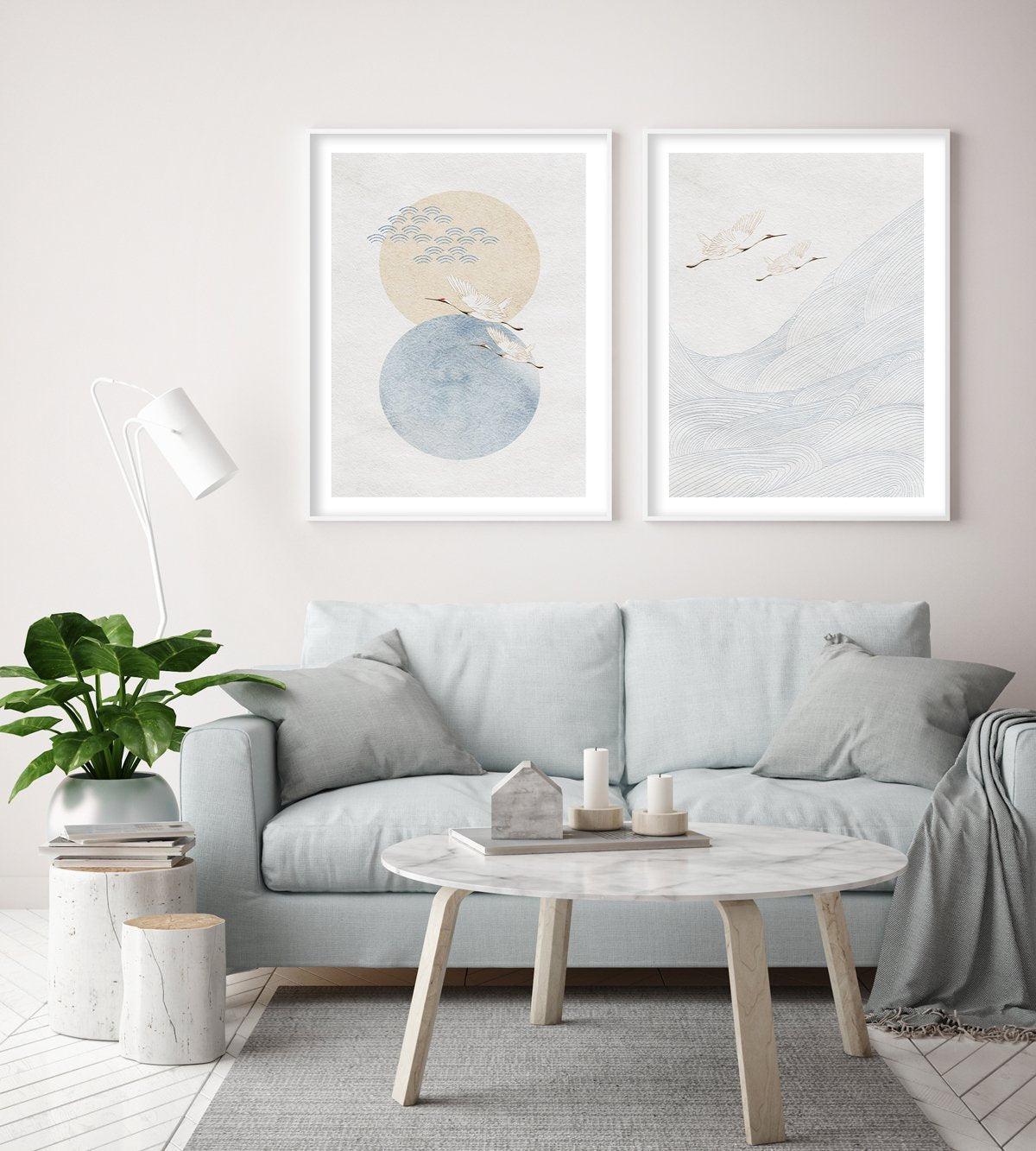 Vintage Crane I Art Print