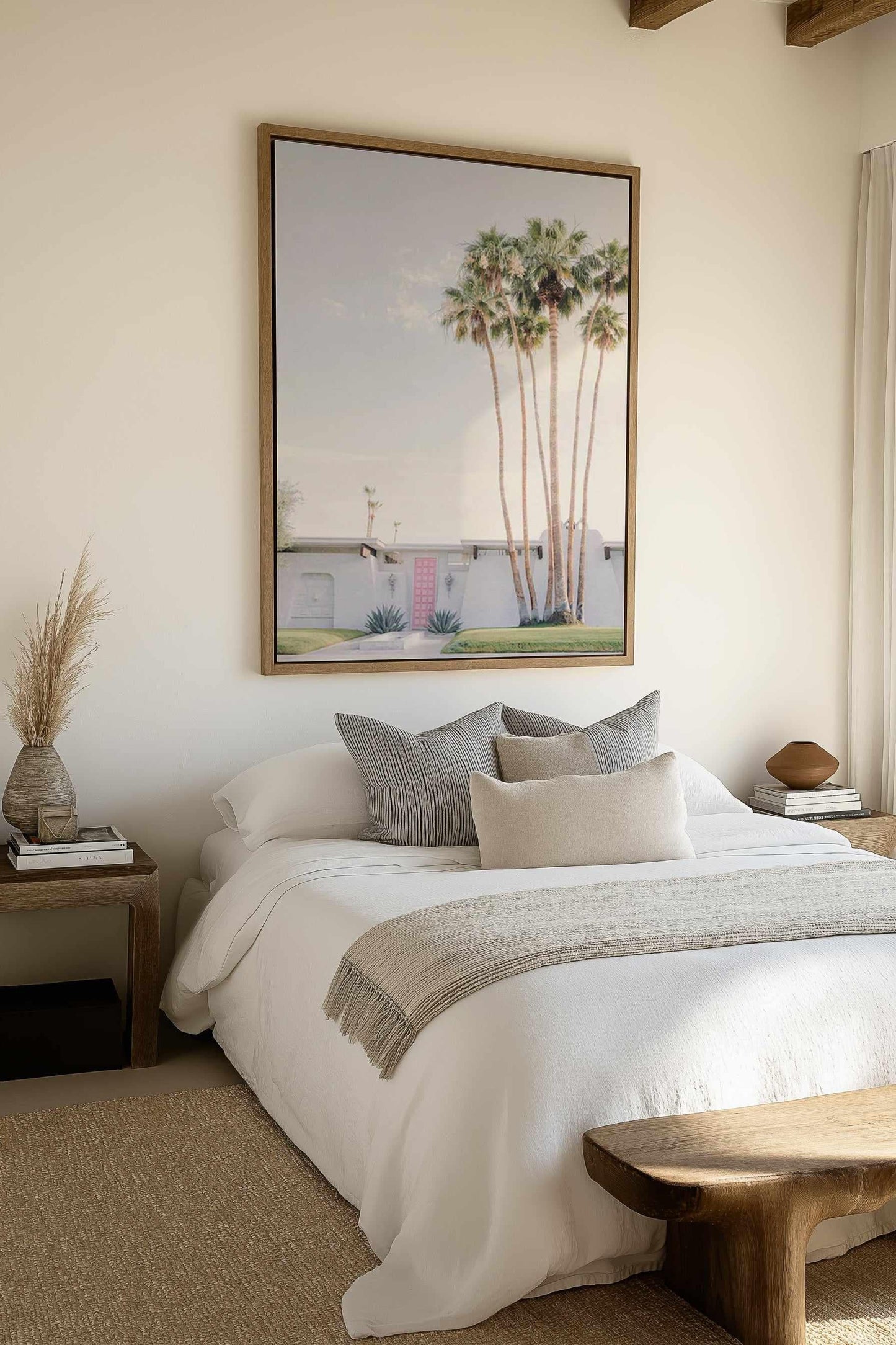 Pink Door Palm Springs | Framed Canvas Art Print