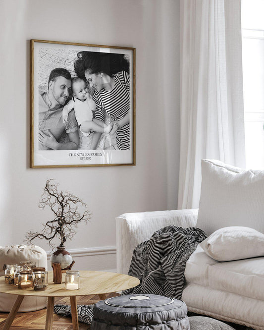 Family Est. Memory in Square Art Print