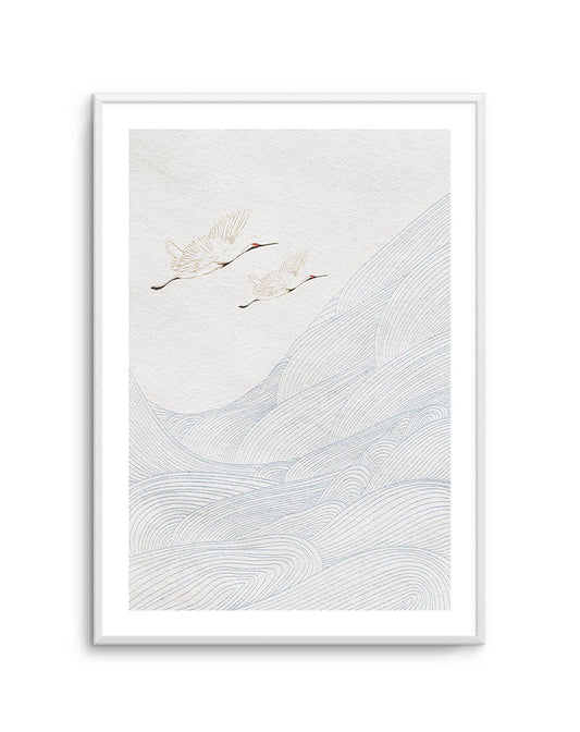 Vintage Crane I Art Print