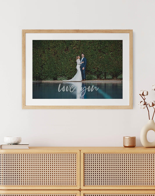 Your Photo & Text  Art Print